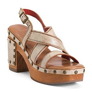 BED/STU Leather Mediation Heeled Sandals (For Women)